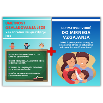 🟡 DVA ZA CENO ENEGA – Najbolj prodajani PREMIUM e-paket: Mirno starševstvo + Umetnost obvladovanja jeze (PDF)