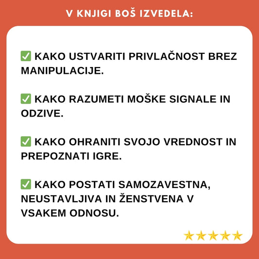 Revolucionarne tehnike in skrivnosti zapeljevanja z eleganco – odkrij, kako brez truda osvojiti vsakega moškega + 3x BONUS
